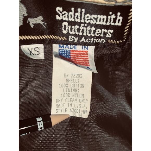 Saddlesmith Outfitters By Action Hood Canvas Jacket XS 46" Chest Oversize USA - Picture 10 of 10